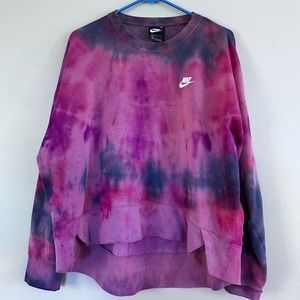 Pink dyed Nike hoodie